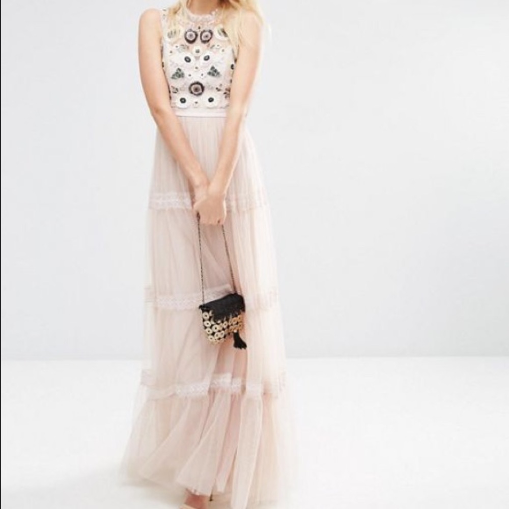 Needle & Thread Tiered Woodland Maxi Dress